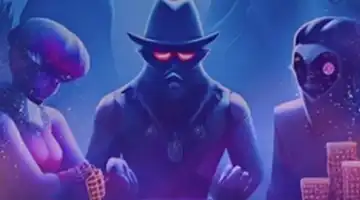 Image of three mysterious, shadowy characters with red glowing eyes, symbolizing the feedback bonus at Money-X Internet Casino Casino.